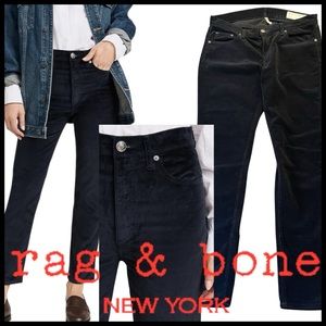 Rag & Bone Black Micro-Corduroy Skinny Pants (31x31)